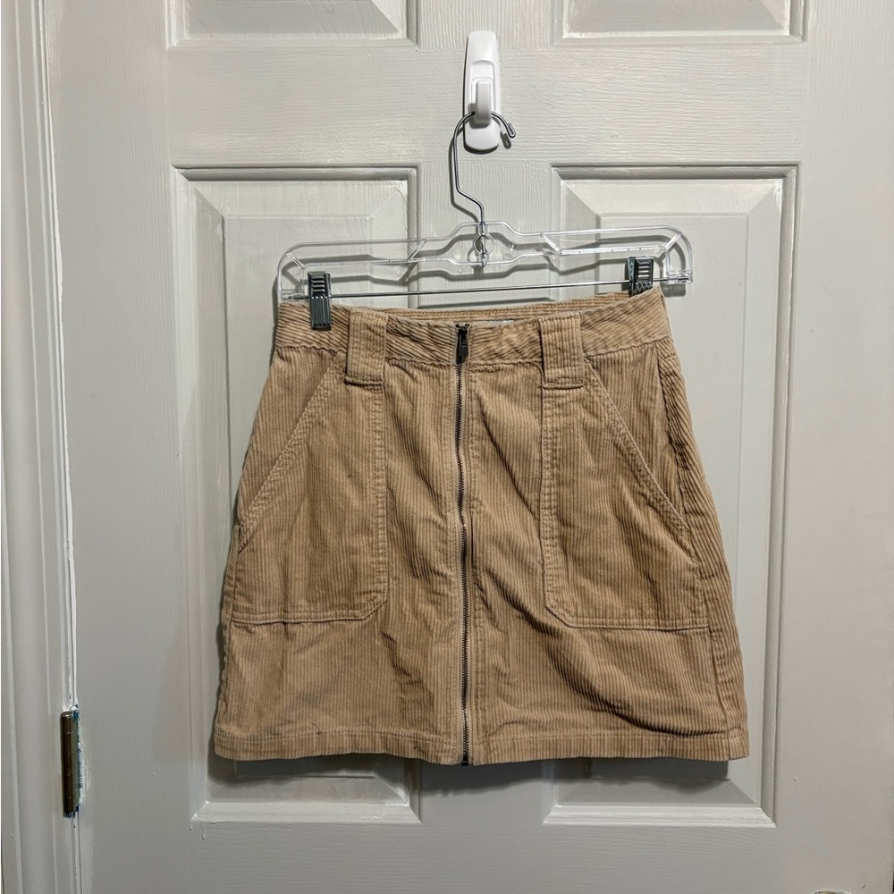 Hollister Tan Corduroy Pencil Skirt